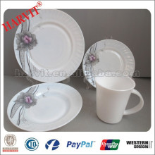 New items opal glass dinnerware manufacturers/opal round dinner plates, V-shape mug/microwave safe plate opal glass